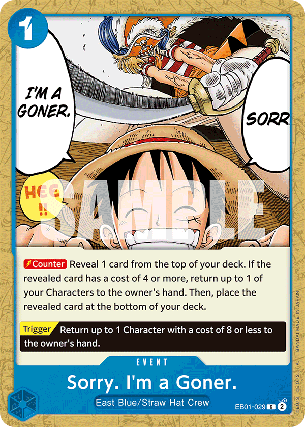 Sorry. I'm a Goner. (EB01-029)
