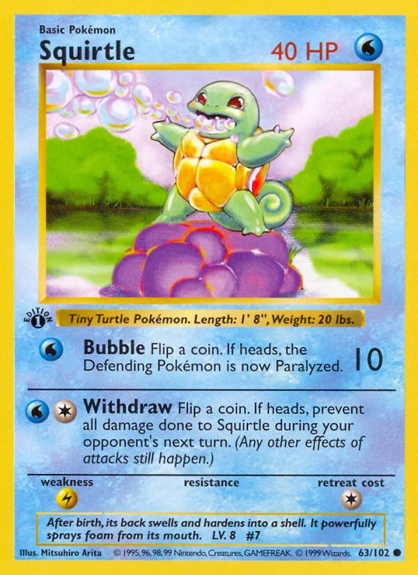Squirtle, normal (base1-63)