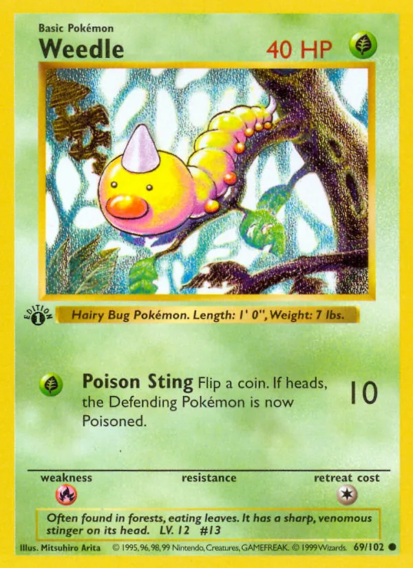 Weedle, normal (base1-69)