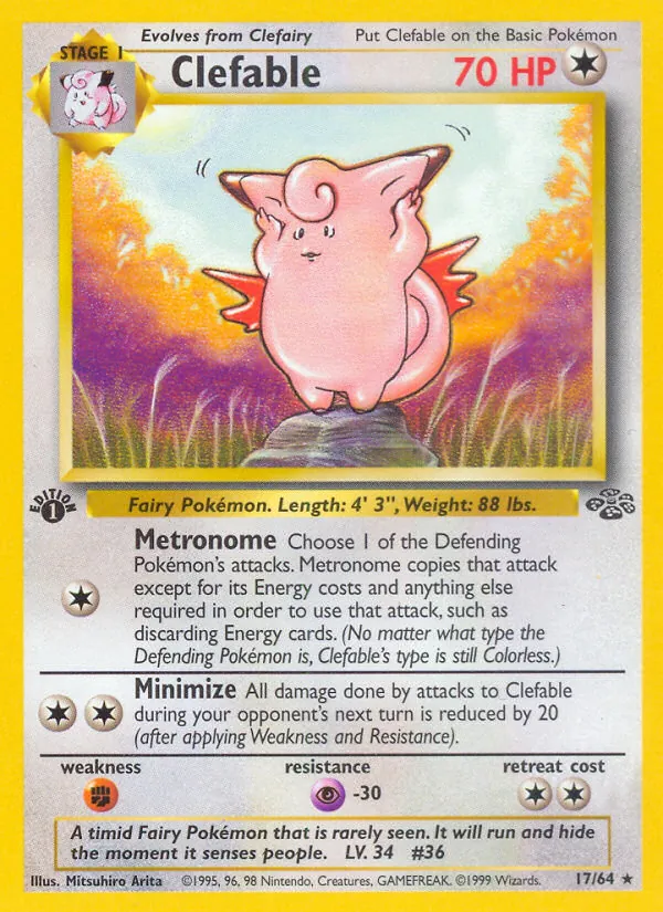 Clefable, first edition (base2-17_1e)