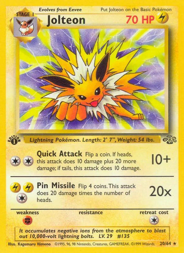 Jolteon, first edition (base2-20_1e)