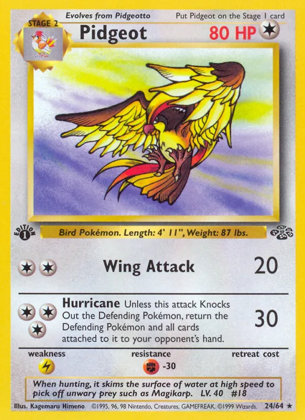 Pidgeot, first edition (base2-24_1e)