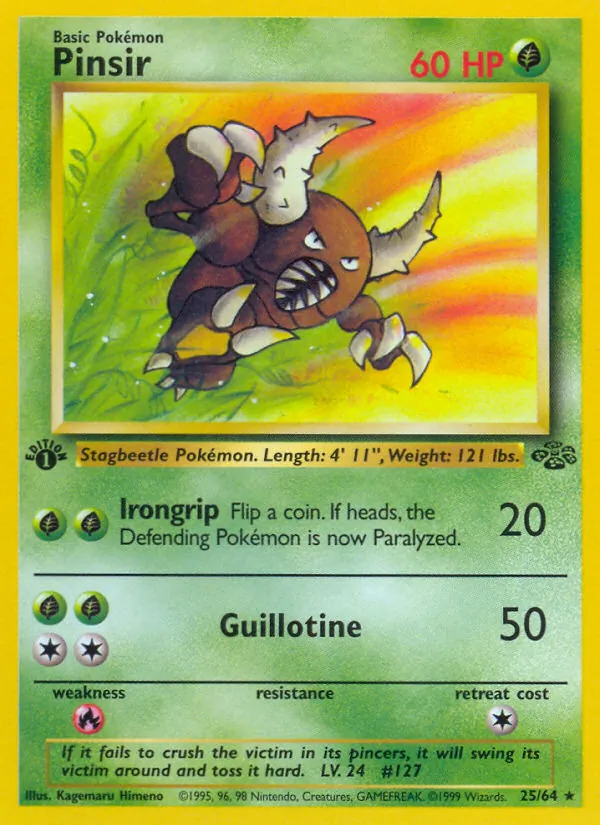 Pinsir, first edition (base2-25_1e)