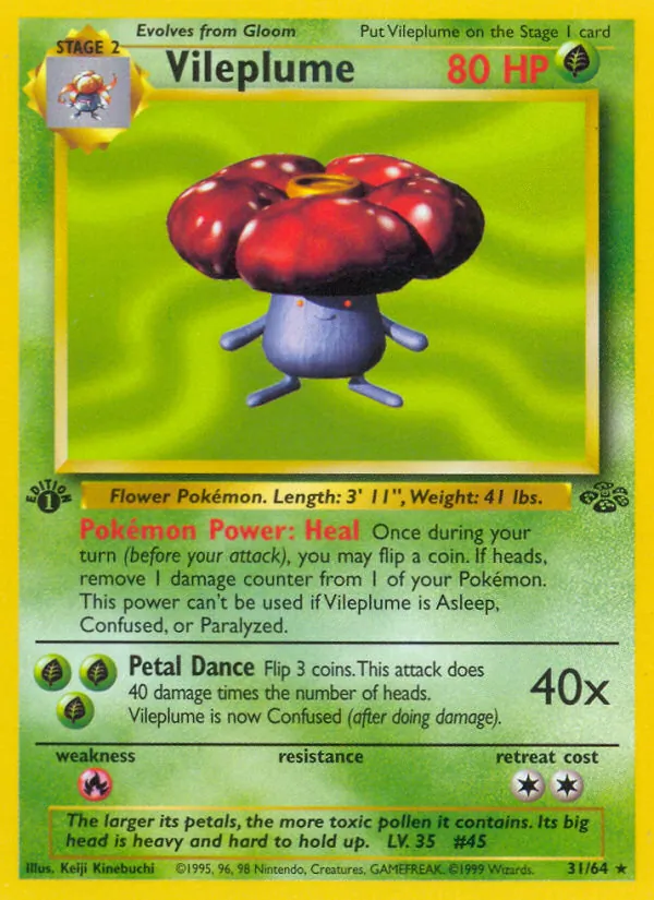Vileplume, first edition (base2-31_1e)