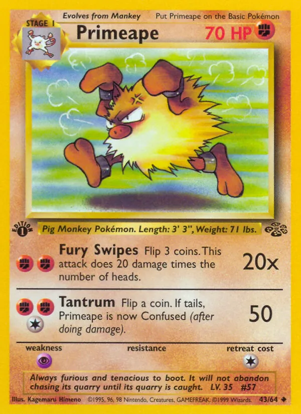Primeape, first edition (base2-43_1e)