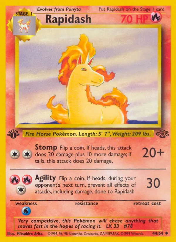 Rapidash, first edition (base2-44_1e)