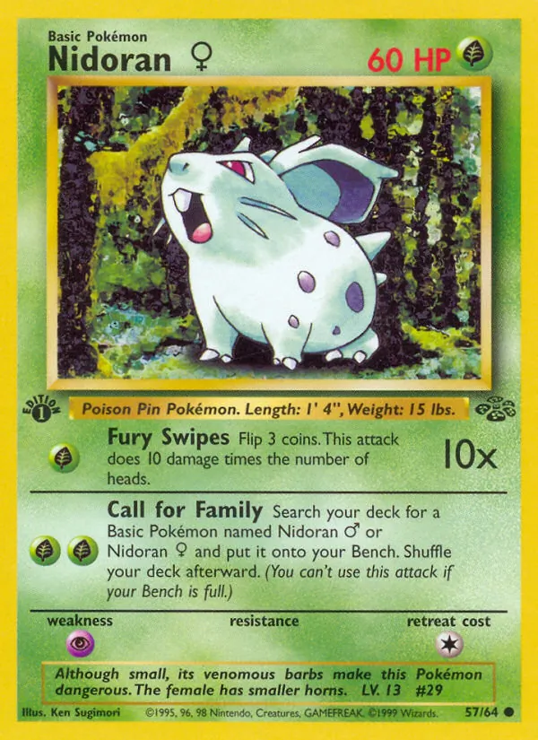 Nidoran♀, first edition (base2-57_1e)