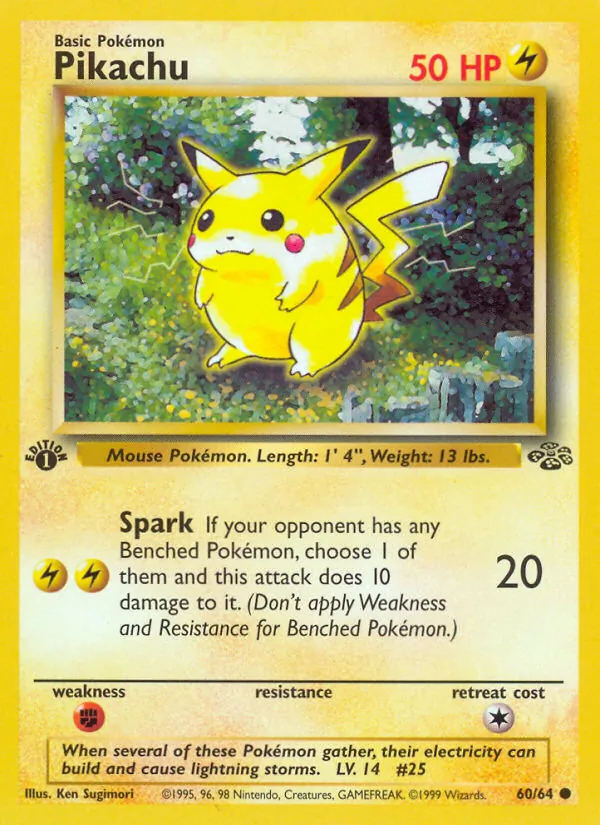 Pikachu, first edition (base2-60_1e)