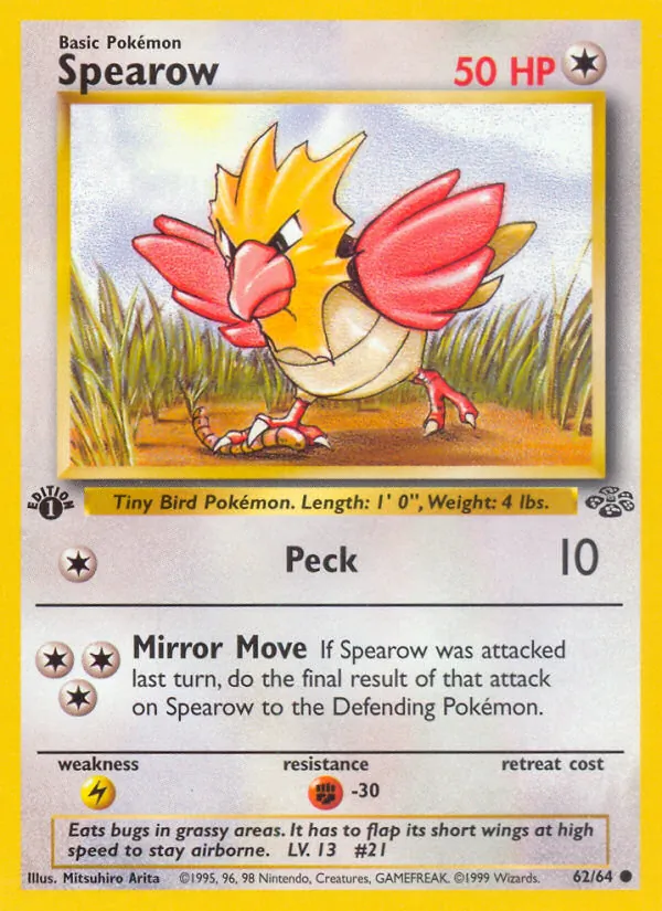 Spearow, first edition (base2-62_1e)