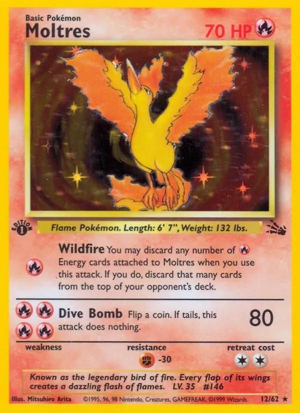 Moltres, first edition holofoil (base3-12_1eh)