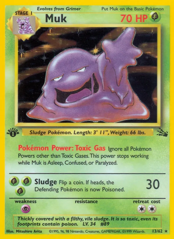 Muk, first edition holofoil (base3-13_1eh)