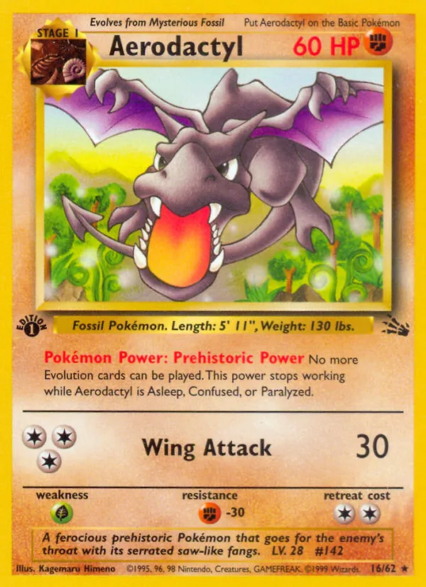 Aerodactyl, first edition (base3-16_1e)