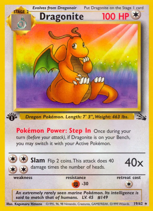 Dragonite, first edition (base3-19_1e)