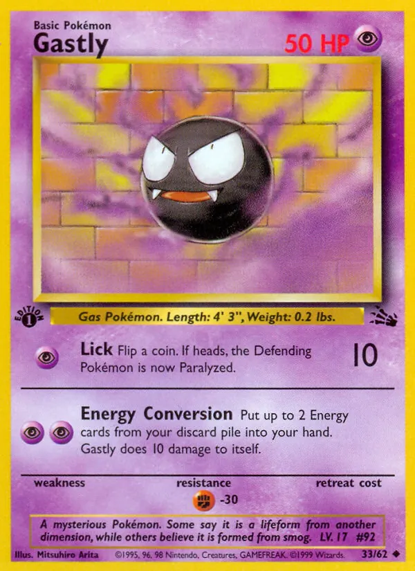 Gastly, first edition (base3-33_1e)
