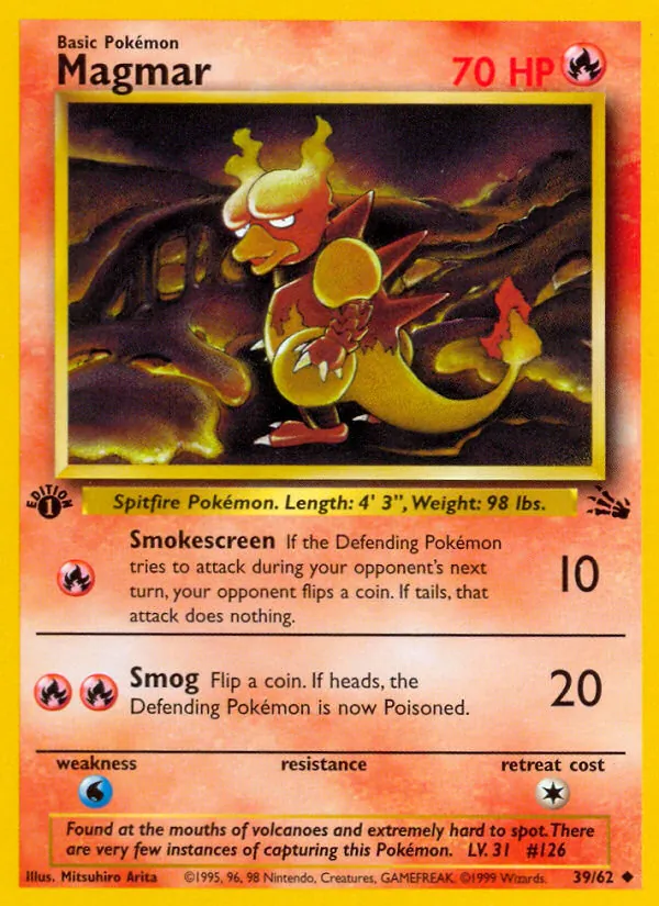 Magmar, first edition (base3-39_1e)