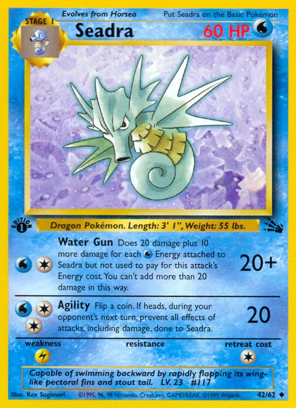 Seadra, first edition (base3-42_1e)