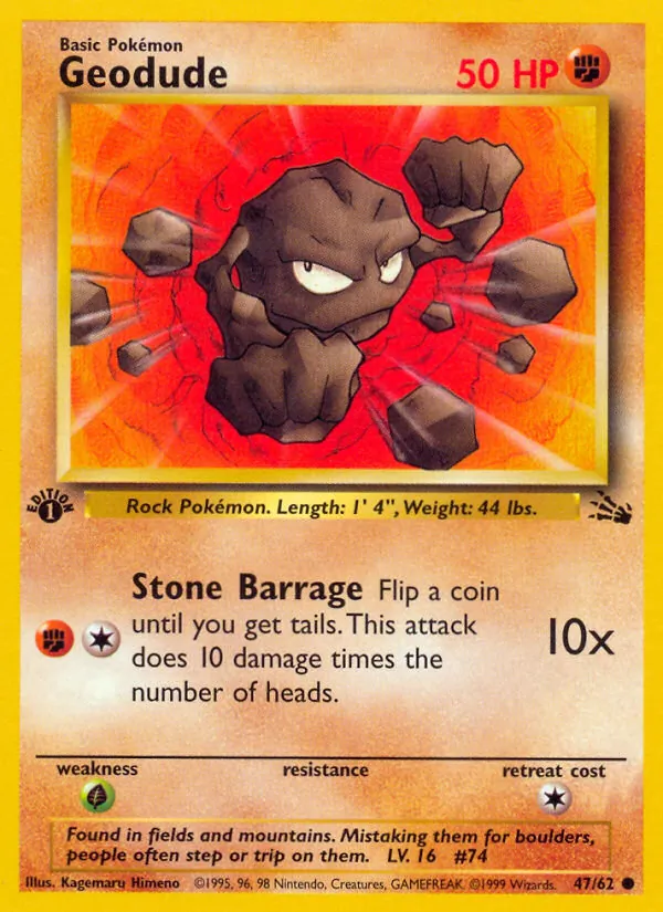 Geodude, first edition (base3-47_1e)