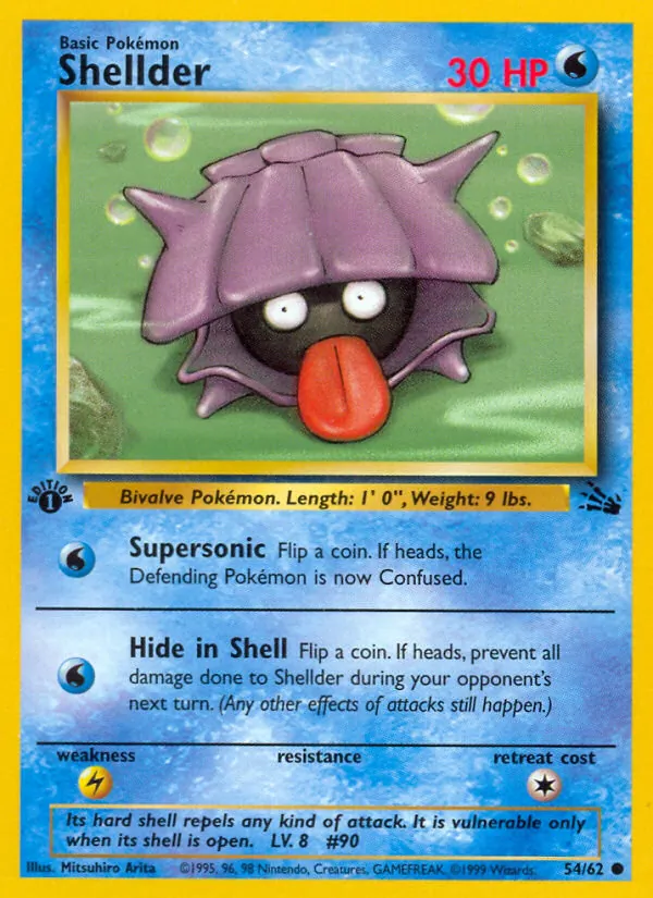 Shellder, first edition (base3-54_1e)