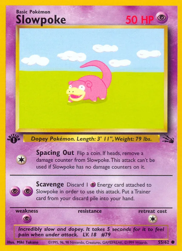 Slowpoke, first edition (base3-55_1e)