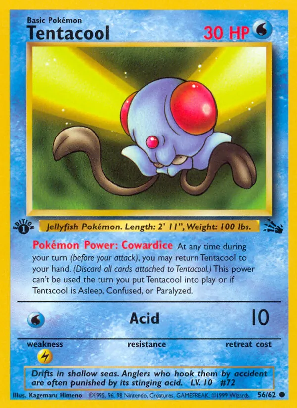 Tentacool, first edition (base3-56_1e)