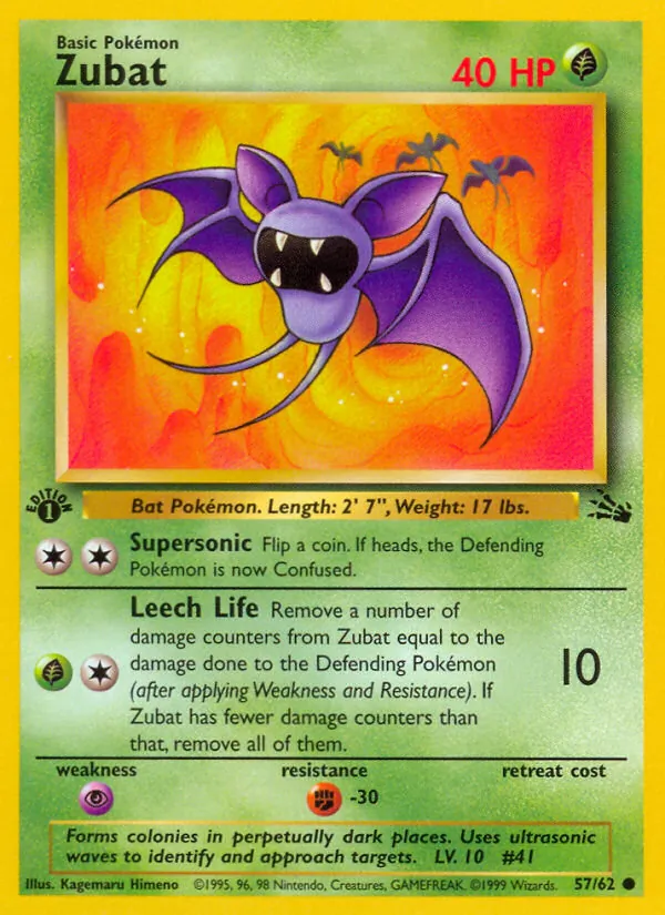 Zubat, first edition (base3-57_1e)