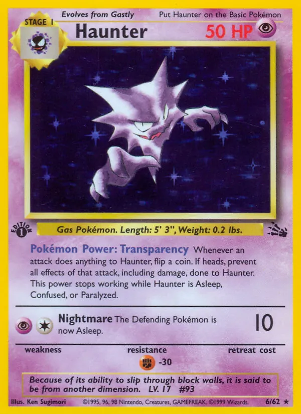 Haunter, first edition holofoil (base3-6_1eh)