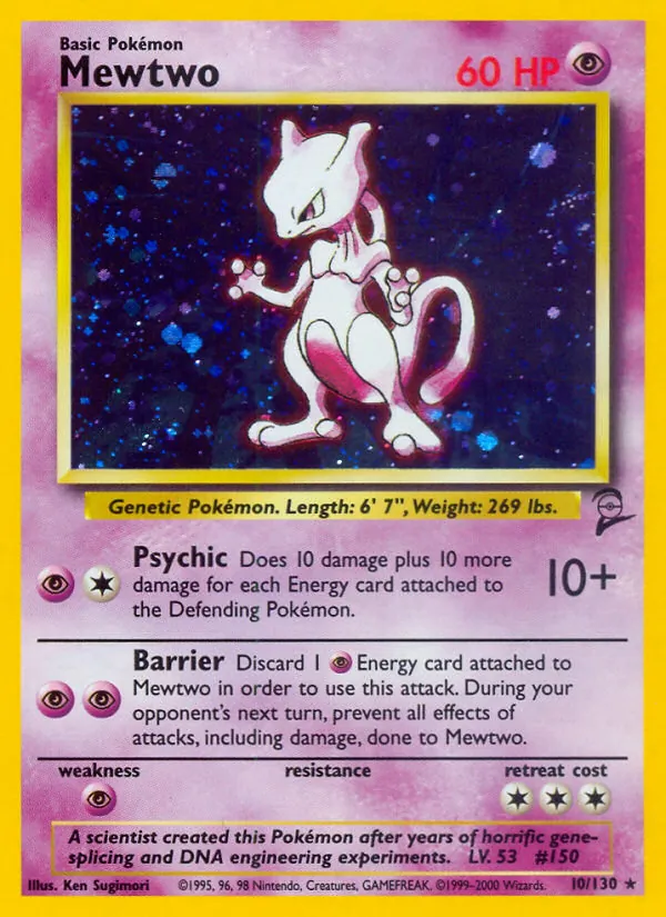 Mewtwo, holofoil (base4-10_h)
