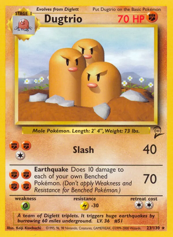Dugtrio, normal (base4-23)