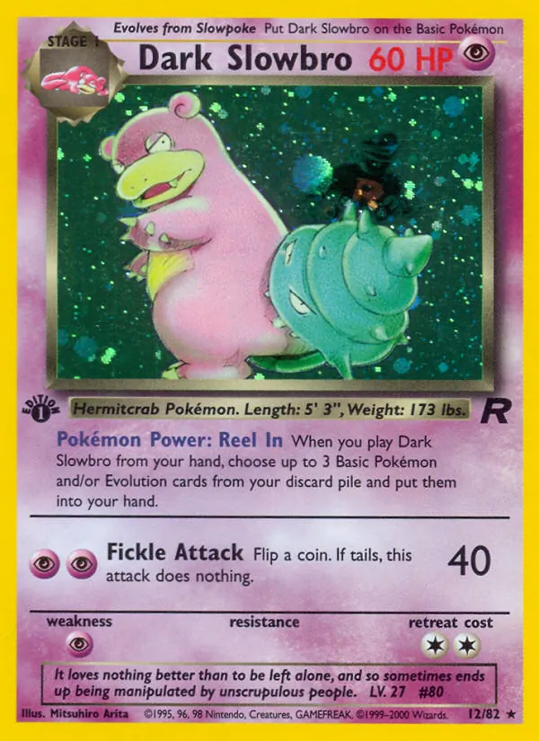 Dark Slowbro, first edition holofoil (base5-12_1eh)