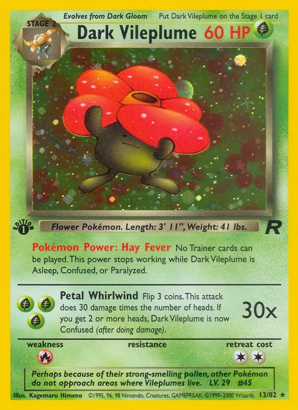 Dark Vileplume, first edition holofoil (base5-13_1eh)