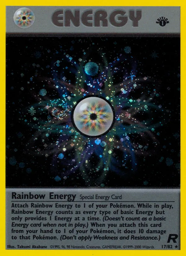 Rainbow Energy, first edition holofoil (base5-17_1eh)