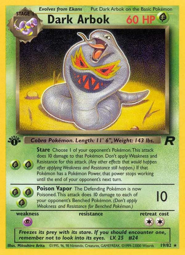 Dark Arbok, first edition (base5-19_1e)