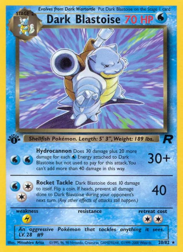 Dark Blastoise, first edition (base5-20_1e)