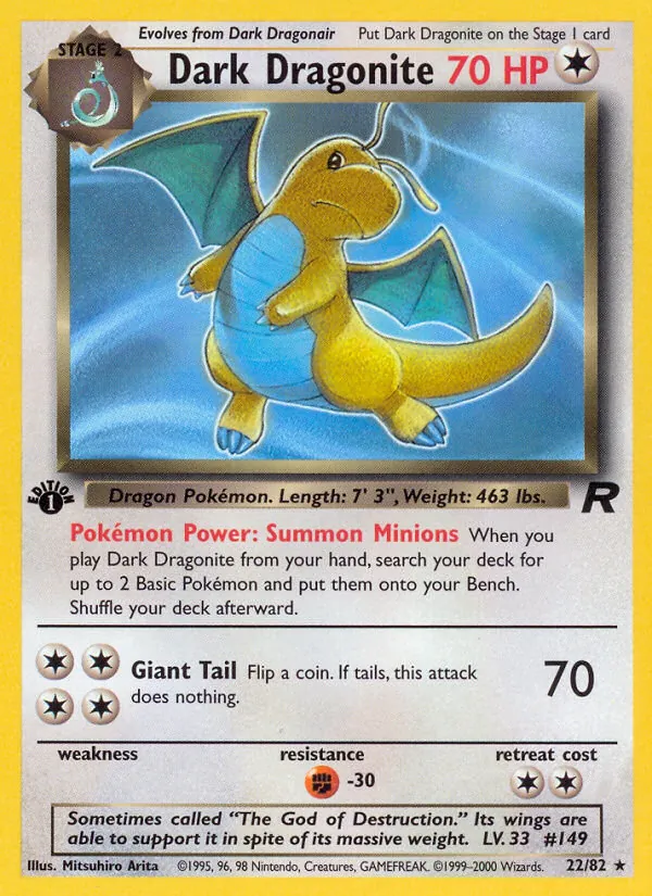 Dark Dragonite, first edition (base5-22_1e)