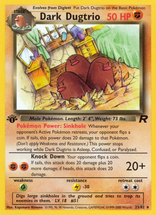 Dark Dugtrio, first edition (base5-23_1e)
