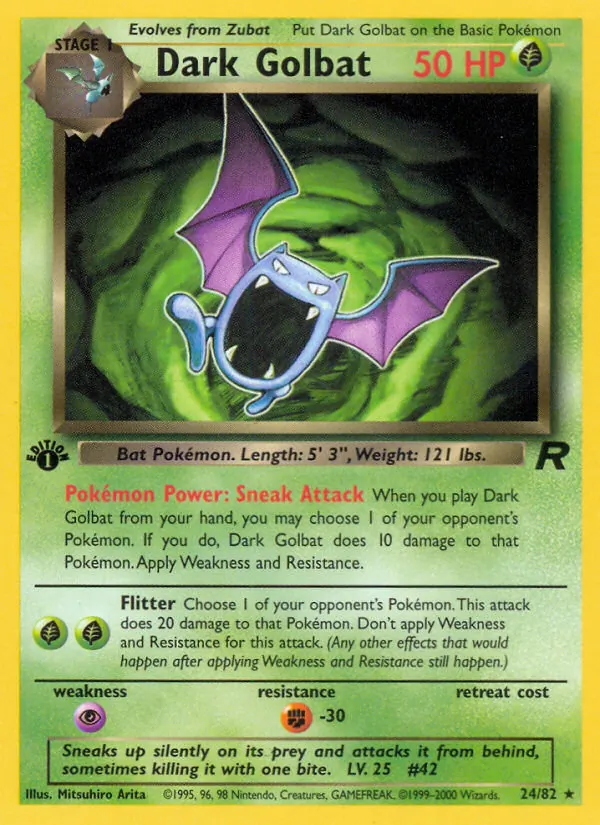 Dark Golbat, first edition (base5-24_1e)
