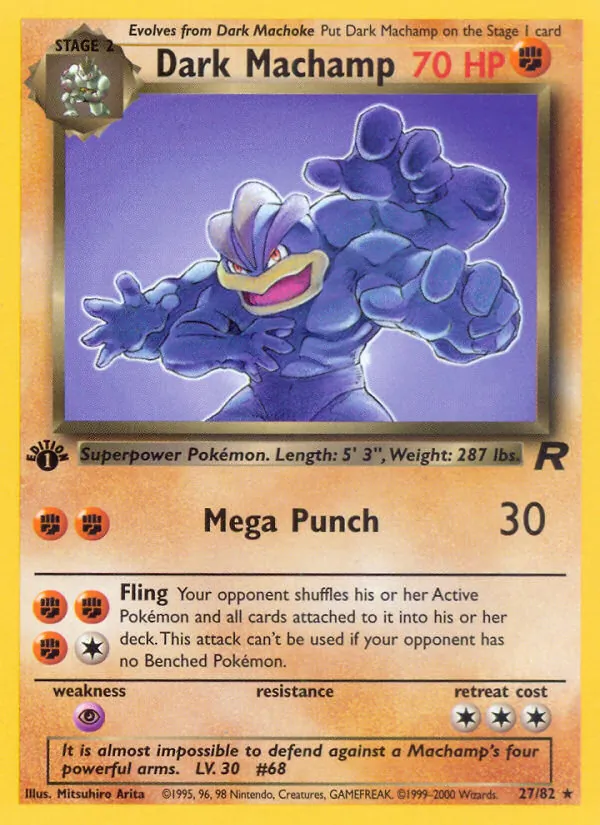 Dark Machamp, first edition (base5-27_1e)