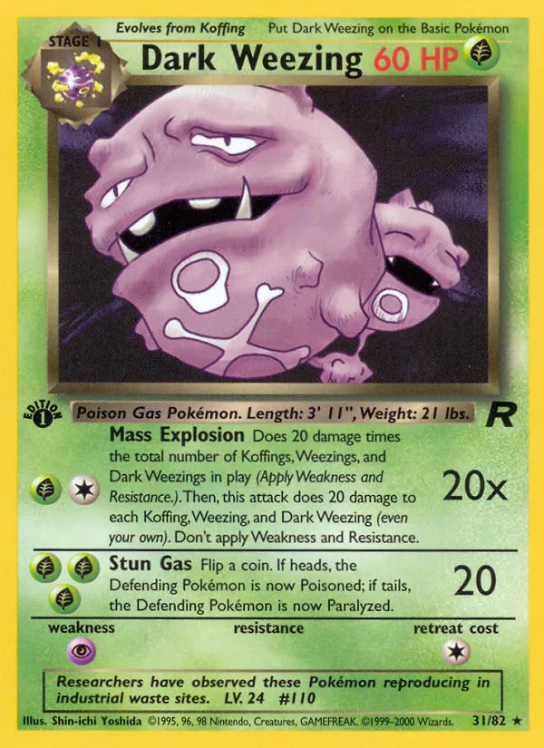 Dark Weezing, first edition (base5-31_1e)