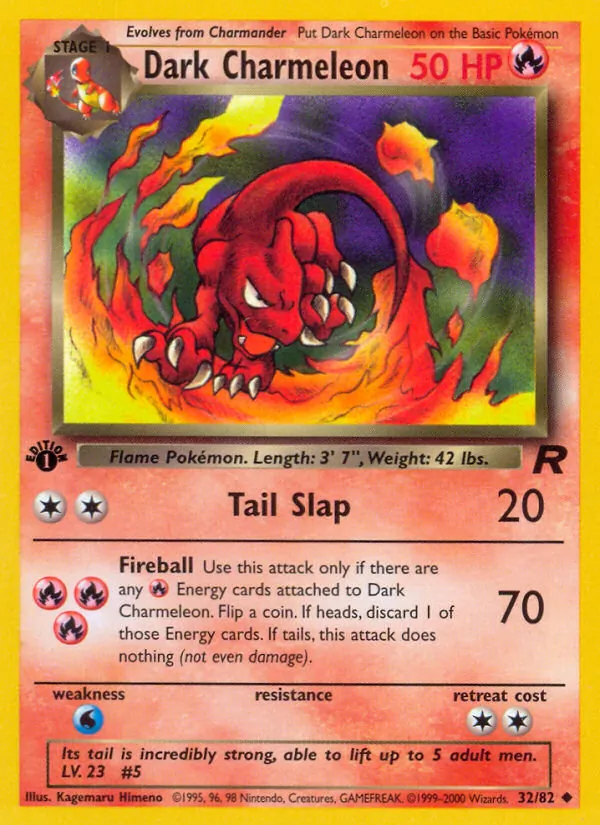 Dark Charmeleon, first edition (base5-32_1e)