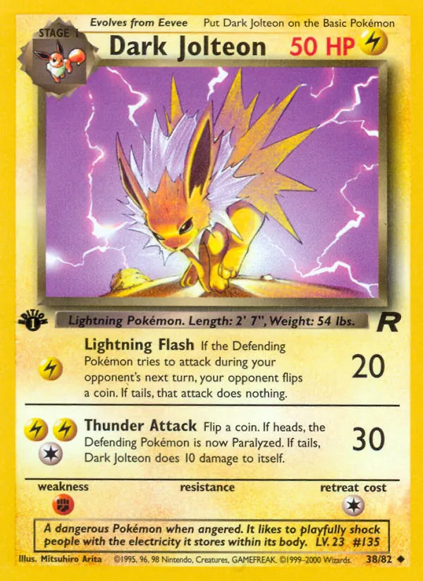 Dark Jolteon, first edition (base5-38_1e)