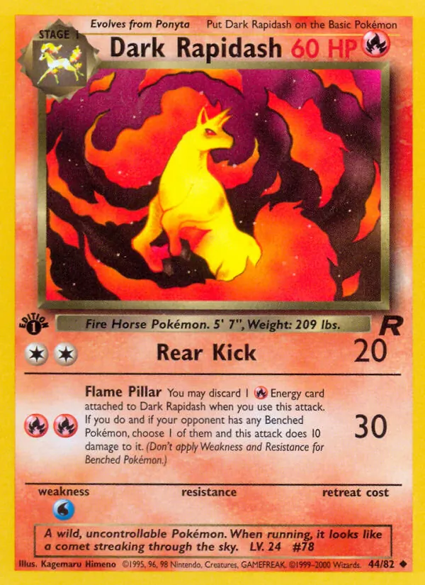 Dark Rapidash, first edition (base5-44_1e)