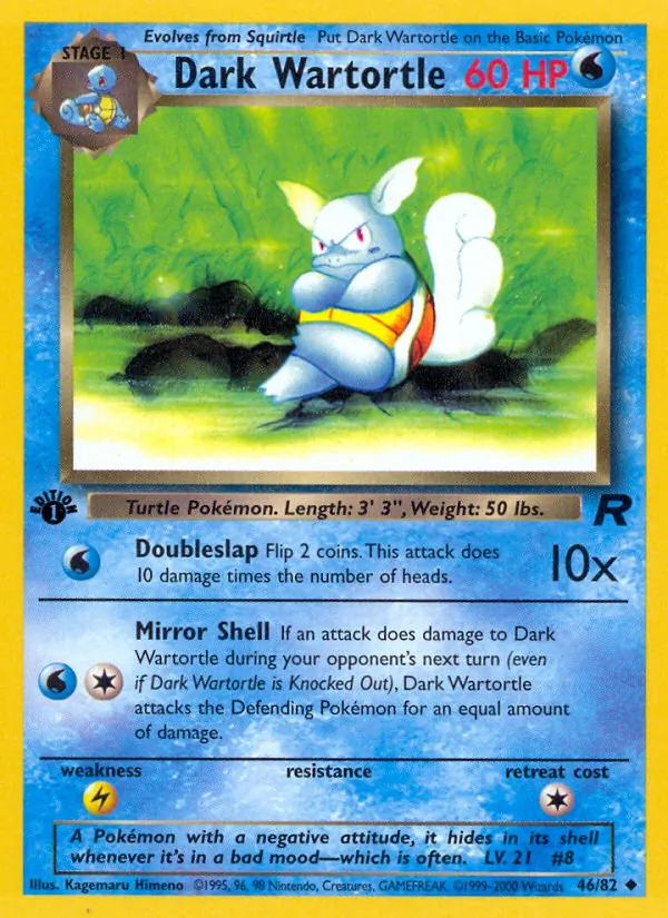 Dark Wartortle, first edition (base5-46_1e)