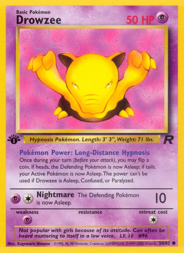 Drowzee, first edition (base5-54_1e)