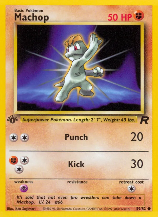 Machop, first edition (base5-59_1e)