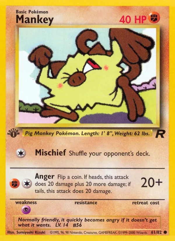 Mankey, first edition (base5-61_1e)
