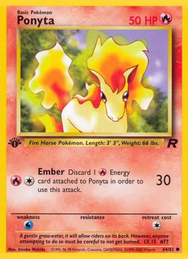 Ponyta, first edition (base5-64_1e)