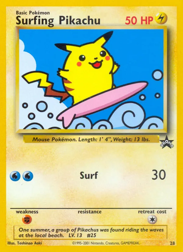 Surfing Pikachu, normal (basep-28)