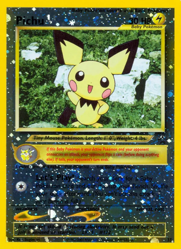 Pichu, reverse holofoil (basep-35_rh)