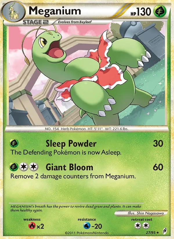 Meganium, reverse holofoil (col1-27_rh)