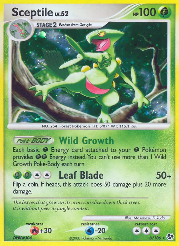 Sceptile, holofoil (dp4-8_h)